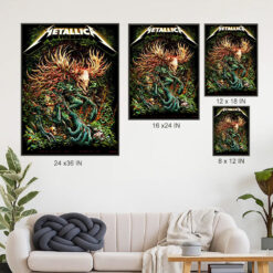 metallica toronto 2025 poster forest beast canvas art april 24 26 at rogers centre 4