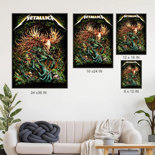 metallica toronto 2025 poster forest beast canvas art april 24 26 at rogers centre 4