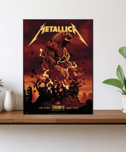 metallica toronto 2025 poster raging monster canvas art at rogers centre april 24 1