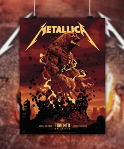 metallica toronto 2025 poster raging monster canvas art at rogers centre april 24 2