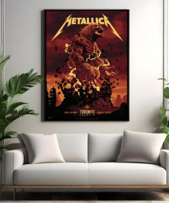 metallica toronto 2025 poster raging monster canvas art at rogers centre april 24