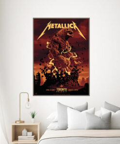 metallica toronto 2025 poster raging monster canvas art at rogers centre april 24 3
