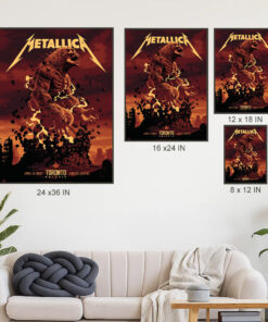 metallica toronto 2025 poster raging monster canvas art at rogers centre april 24 4