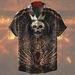 metallica tour 2025 hawaiian shirt crowned skeleton king of thorns edition 1