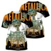 metallica untilitsleeps skeletoncross 3d aop shirt