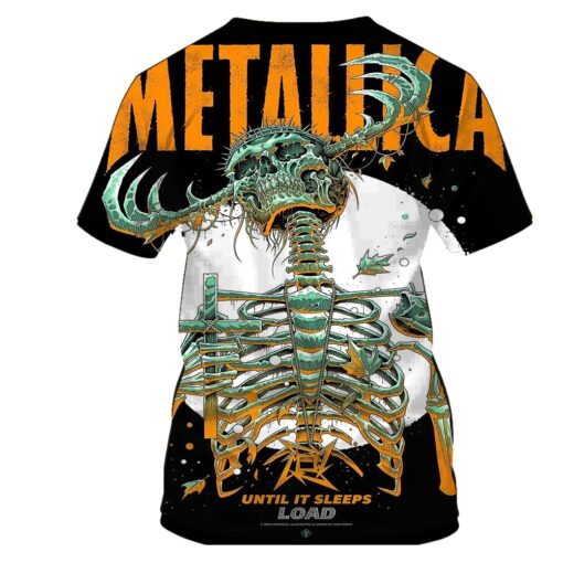metallica untilitsleeps skeletoncross 3d aop shirt 2