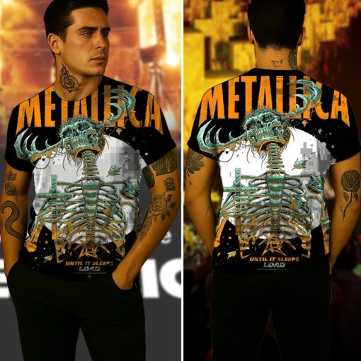 metallica untilitsleeps skeletoncross 3d aop shirt 4