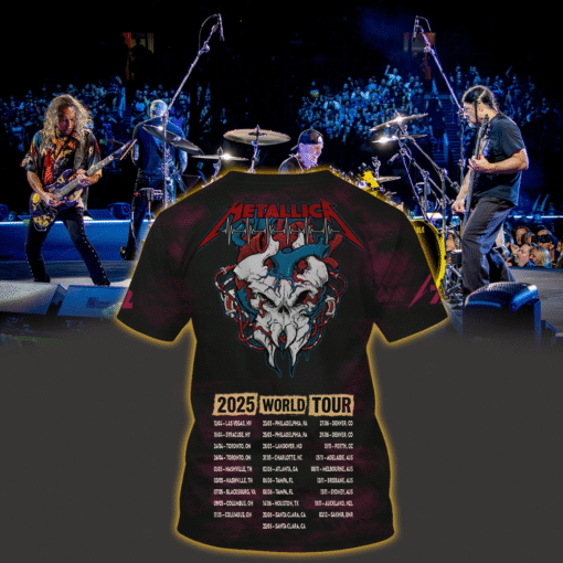 metallica x red cross 3d aop shirt limited bleeding skull design by squindo 2026 exclusive 2