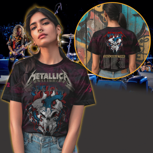 metallica x red cross 3d aop shirt limited bleeding skull design by squindo 2026 exclusive 3