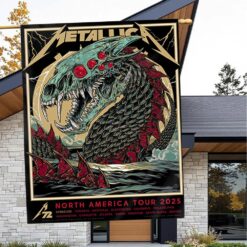 metallica m72 world tour 2025 april 19 syracuse new york jma wireless dome serpent skull artwork flag 2