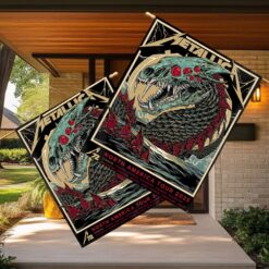metallica m72 world tour 2025 april 19 syracuse new york jma wireless dome serpent skull artwork flag