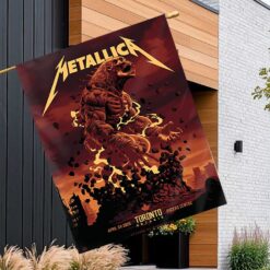 metallica m72 world tour 2025 april 24 toronto ontario rogers centre apocalyptic titan artwork flag 1