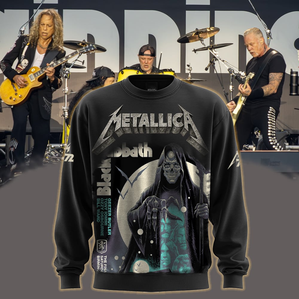 metallica m72 world tour 2025 july 5 birmingham england villa park stadium livestream event reaper sorcerer artwork all over print sweatshirt