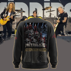metallica m72 world tour 2025 june 20 santa clara california levis stadium with limp bizkit ice nine kills candlelit skulls artwork all over print sweatshirt 2