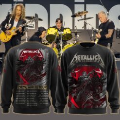 metallica m72 world tour 2025 june 27 29 denver colorado empower field at mile high red reaper rider artwork all over print sweatshirt 1