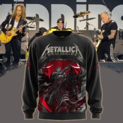 metallica m72 world tour 2025 june 27 29 denver colorado empower field at mile high red reaper rider artwork all over print sweatshirt