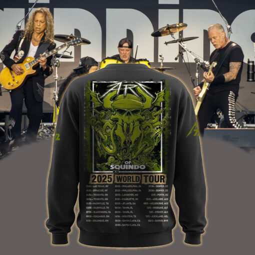 metallica m72 world tour 2025 the art of squindo 104 seasons limited edition aop sweatshirt 2