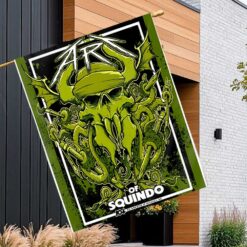 metallica m72 world tour 2025 the art of squindo 104 seasons of metallica art collectible flag 1