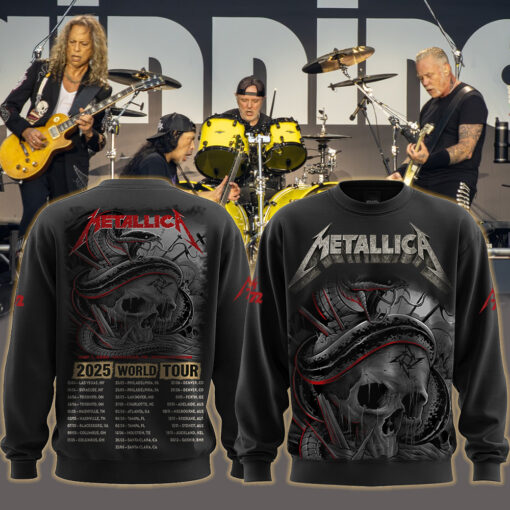 metallica m72 world tour may 1 2025 nashville tennessee nissan stadium venom skull coiled snake artwork aop sweatshirt 1