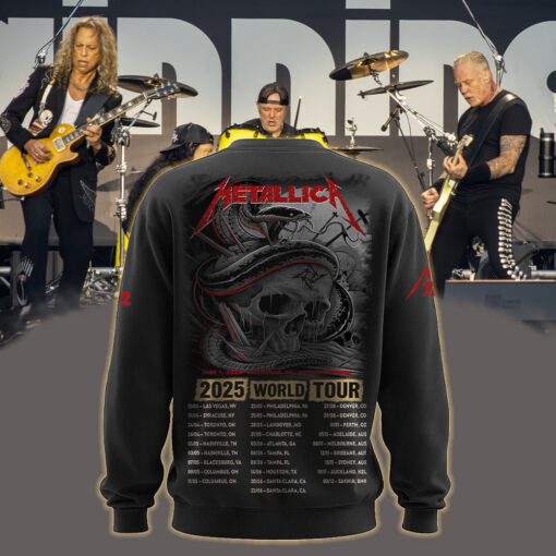 metallica m72 world tour may 1 2025 nashville tennessee nissan stadium venom skull coiled snake artwork aop sweatshirt 2