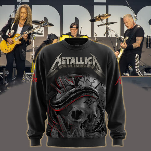 metallica m72 world tour may 1 2025 nashville tennessee nissan stadium venom skull coiled snake artwork aop sweatshirt