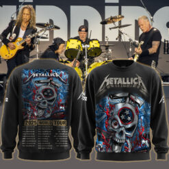 metallica m72 world tour may 1 3 2025 nashville tennessee nissan stadium flaming skull crossed hammers artwork aop sweatshirt 1