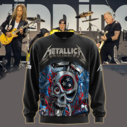 metallica m72 world tour may 1 3 2025 nashville tennessee nissan stadium flaming skull crossed hammers artwork aop sweatshirt