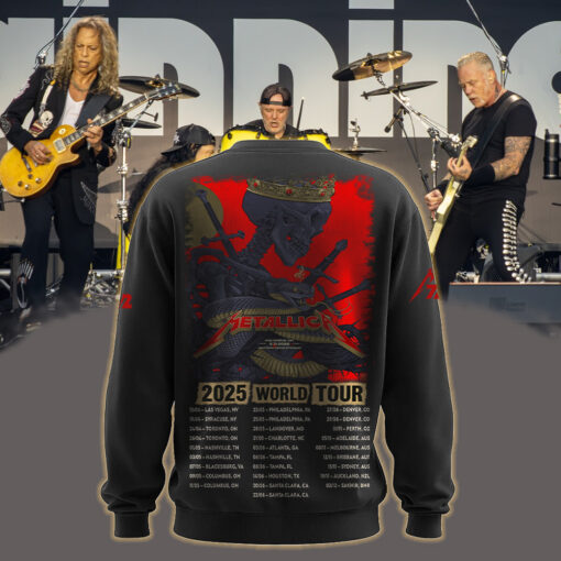 metallica m72 world tour may 11 2025 columbus ohio historic crew stadium crowned skeleton coiled snake artwork aop sweatshirt 2