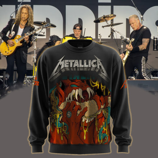 metallica m72 world tour may 23 2025 philadelphia pennsylvania lincoln financial field hot dog demon feast artwork aop sweatshirt