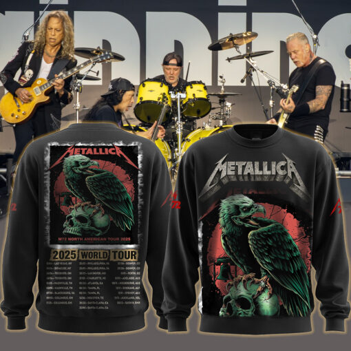 metallica m72 world tour may 23 2025 philadelphia pennsylvania lincoln financial field liberty raven skull artwork aop sweatshirt 1