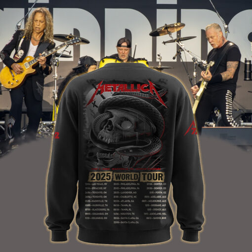 metallica m72 world tour may 3 2025 nashville tennessee nissan stadium viper skull coil artwork aop sweatshirt 2