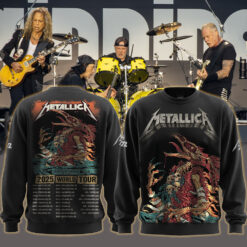 metallica m72 world tour may 7 2025 blacksburg virginia lane stadium skullfeathered demon bird artwork aop sweatshirt 1