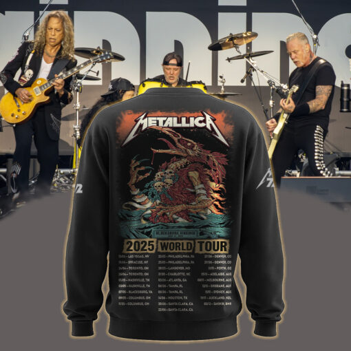 metallica m72 world tour may 7 2025 blacksburg virginia lane stadium skullfeathered demon bird artwork aop sweatshirt 2