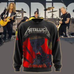 metallica m72 world tour may 9 2025 columbus ohio historic crew stadium crowned skeleton raven medallion artwork aop sweatshirt