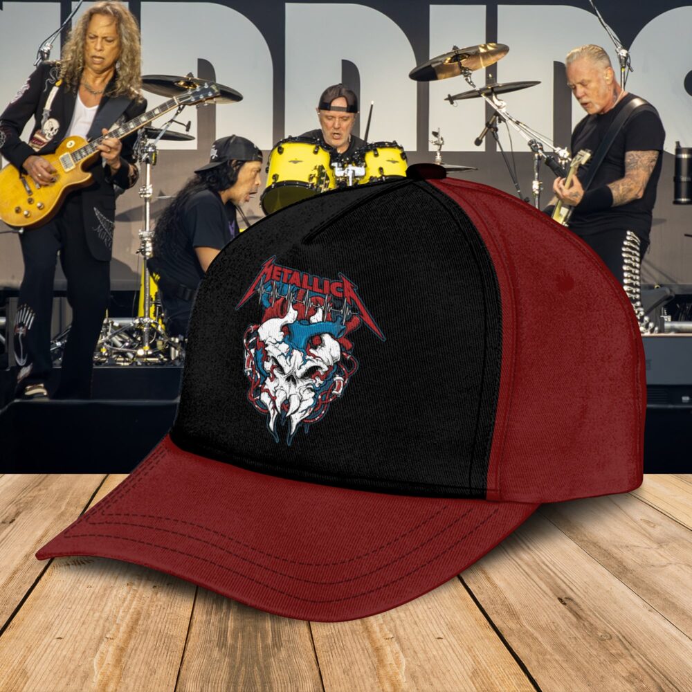 metallica x red cross blood donation hat limited edition 2026 squindo design baseball cap 1