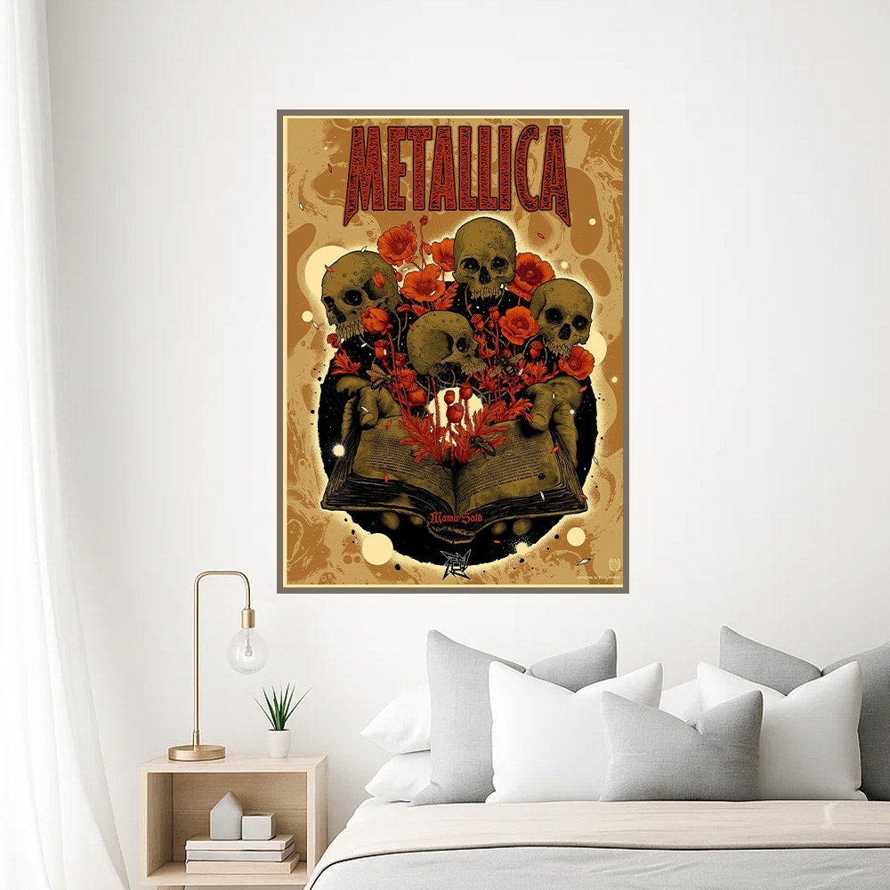 metallica load remastered mama said inspired artwork skull poppy book design 2025 limited edition wall art poster 3