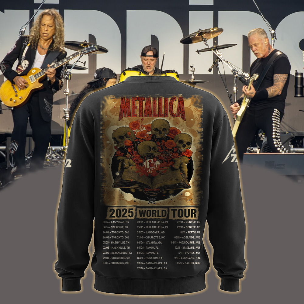 metallica load remastered mama said inspired skull poppy artwork 2025 heavy metal all over print sweater 2