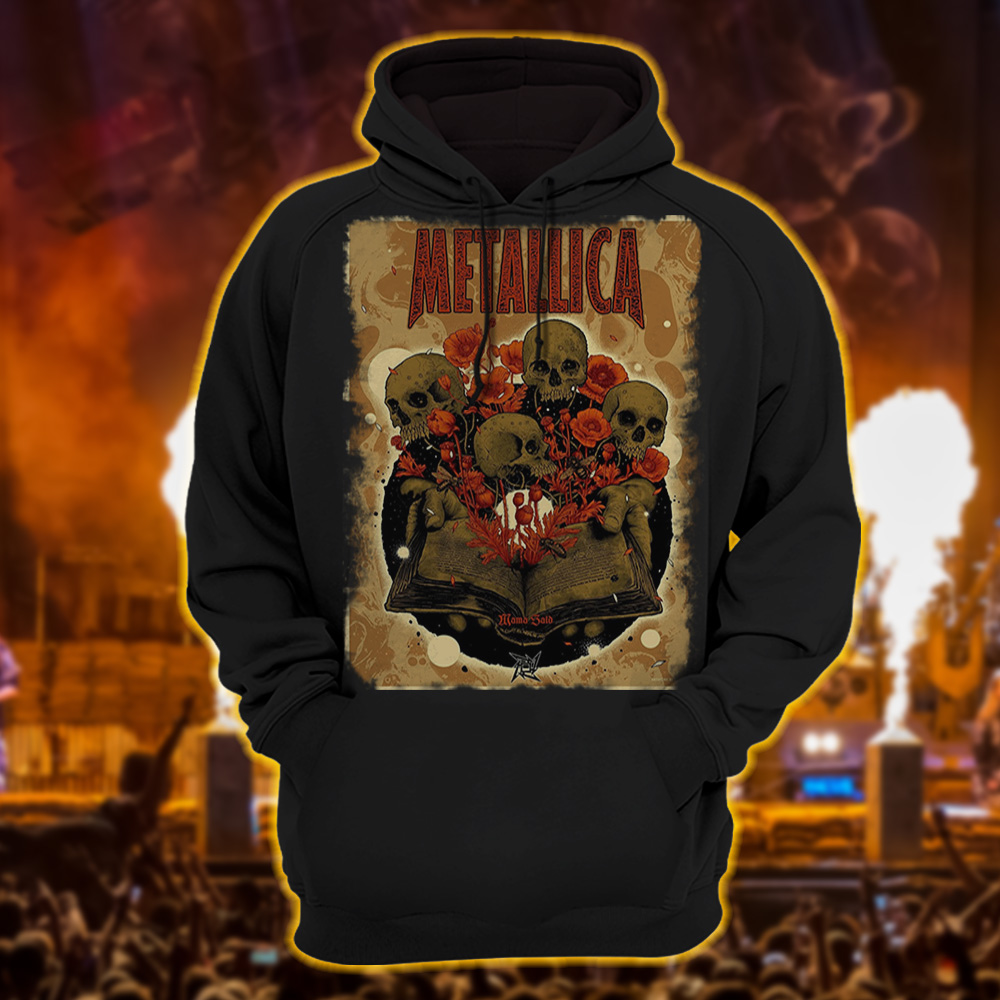 metallica load remastered mama said inspired skull poppy book artwork 2025 limited edition heavy metal hoodie