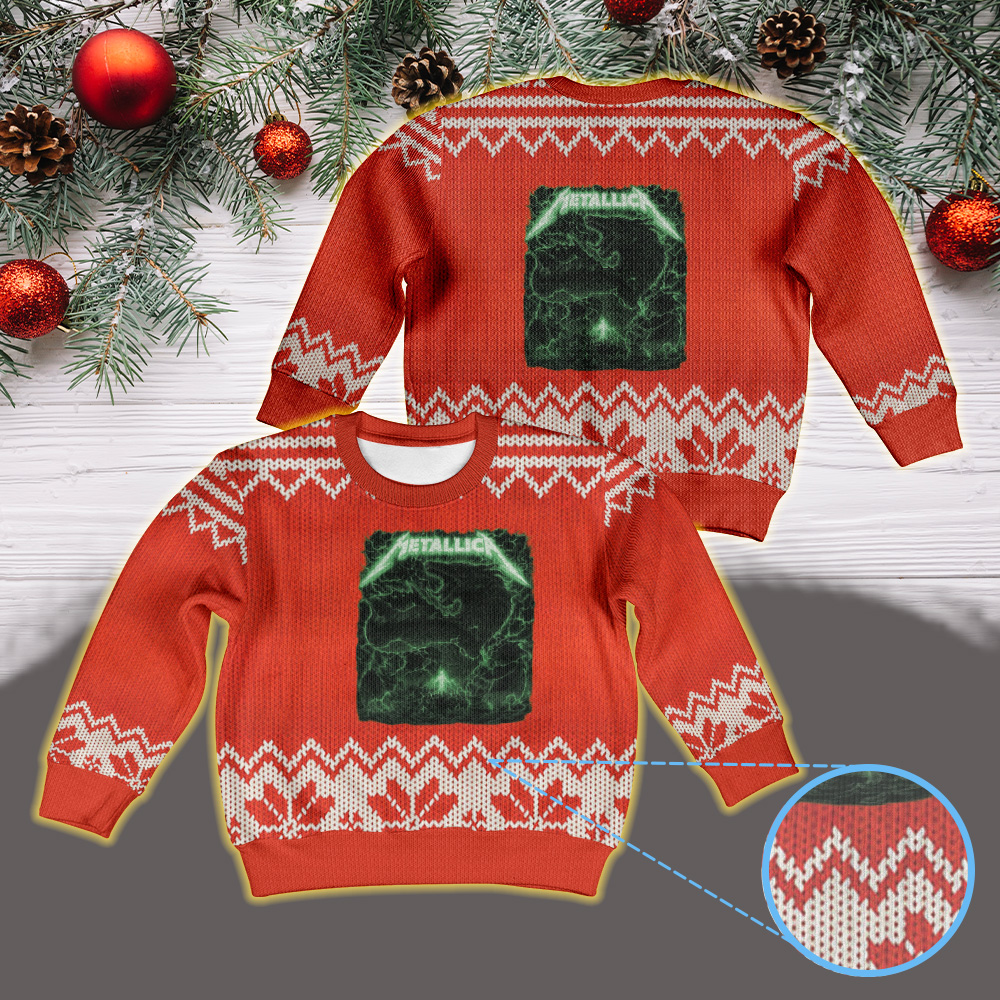 metallica m72 world tour 2025 april 19 2025 syracuse new york jma wireless dome electric sea dragon lightning artwork vintage ugly christmas sweater