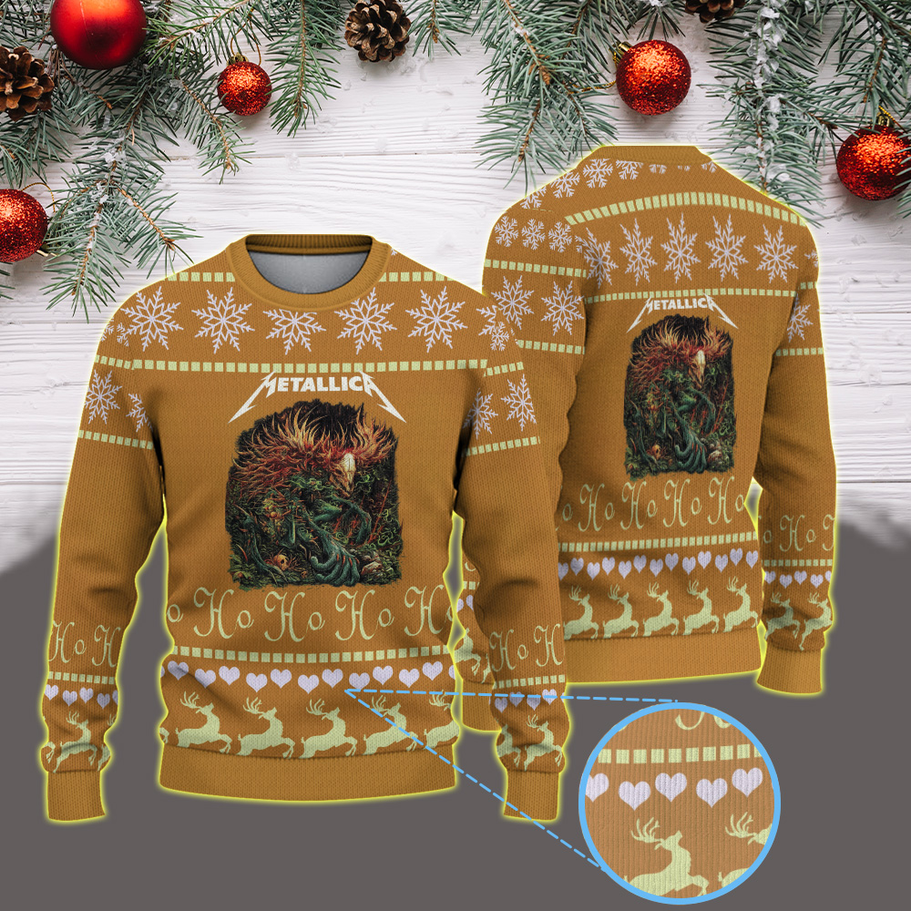 metallica m72 world tour 2025 april 24 26 2025 toronto ontario rogers centre forest beast skull monster artwork vintage ugly christmas sweater 1