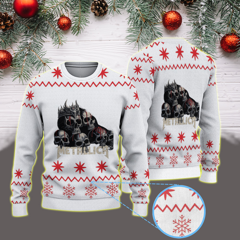 metallica m72 world tour 2025 june 20 2025 santa clara california levis stadium melting skull candle artwork vintage ugly christmas sweater 1