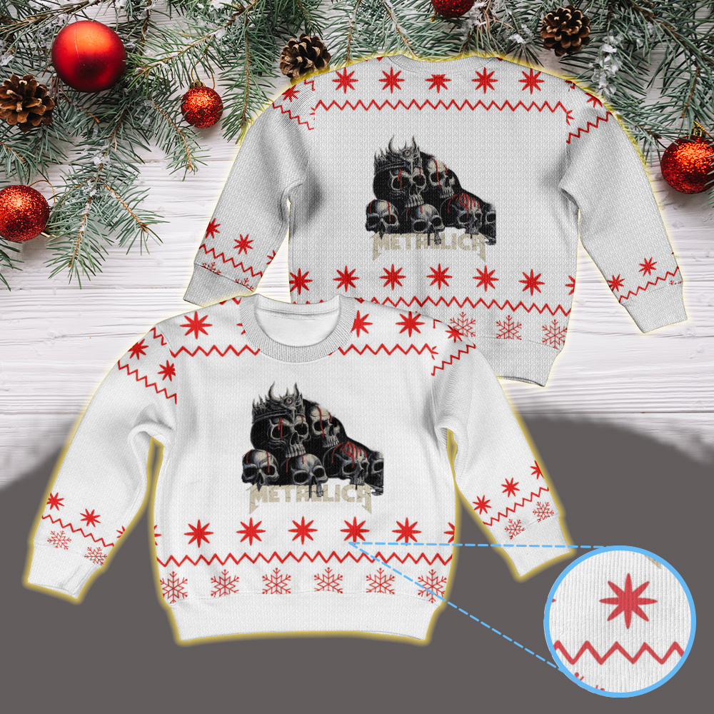 metallica m72 world tour 2025 june 20 2025 santa clara california levis stadium melting skull candle artwork vintage ugly christmas sweater