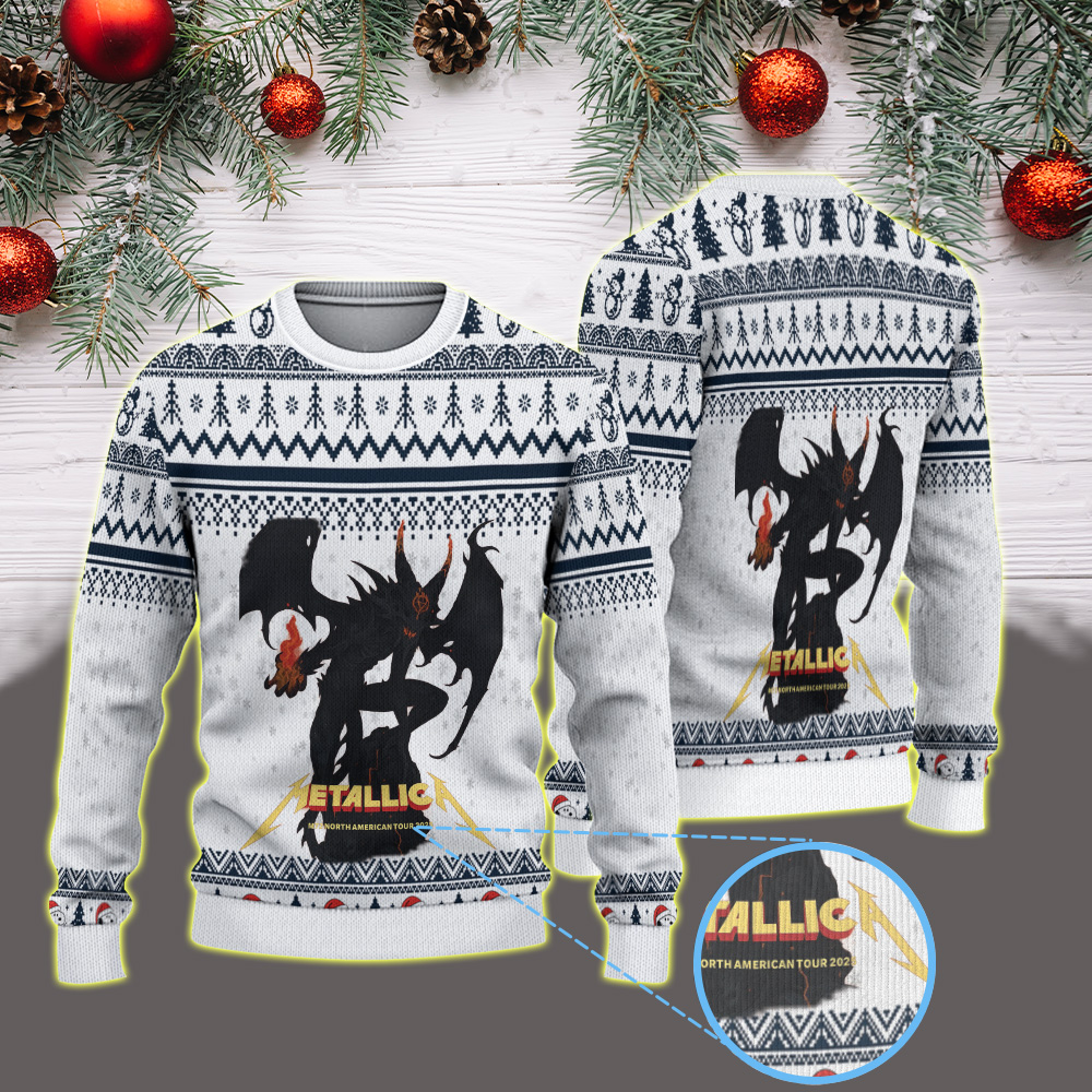 metallica m72 world tour 2025 june 20 22 2025 santa clara california levis stadium demon flame artwork vintage ugly christmas sweater 1
