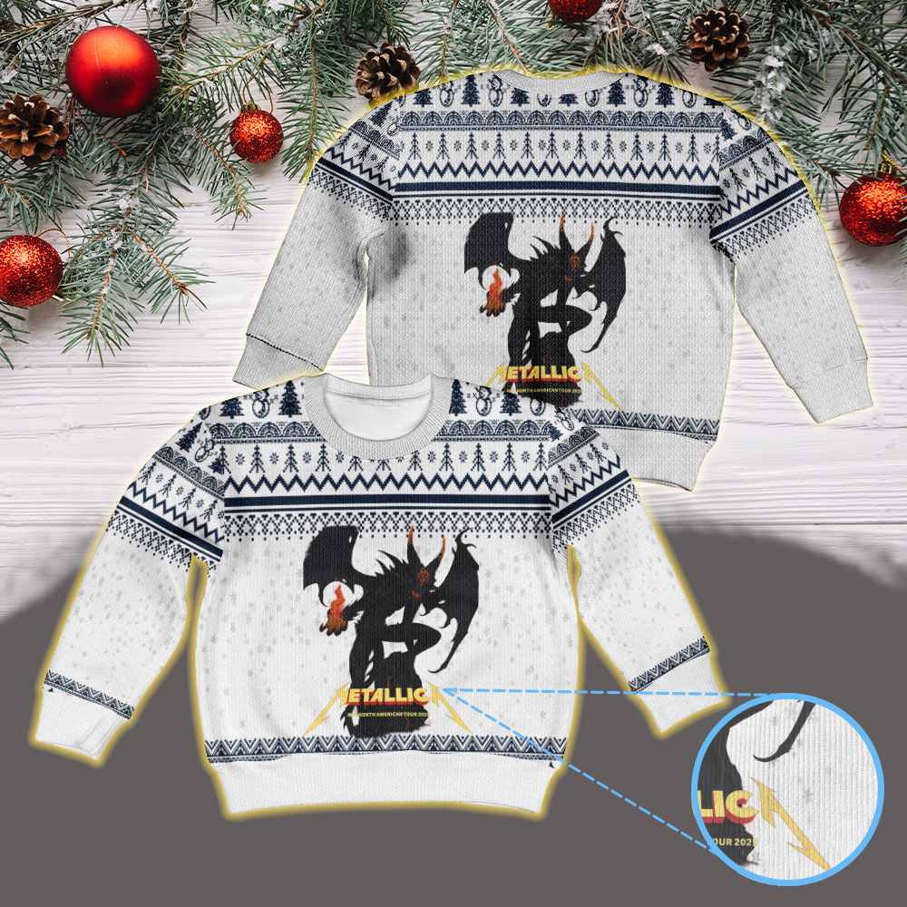 metallica m72 world tour 2025 june 20 22 2025 santa clara california levis stadium demon flame artwork vintage ugly christmas sweater