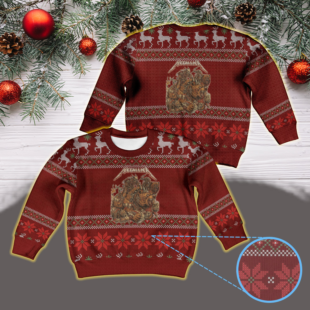 metallica m72 world tour 2025 june 27 2025 denver colorado empower field at mile high savage bear warrior artwork vintage ugly christmas sweater