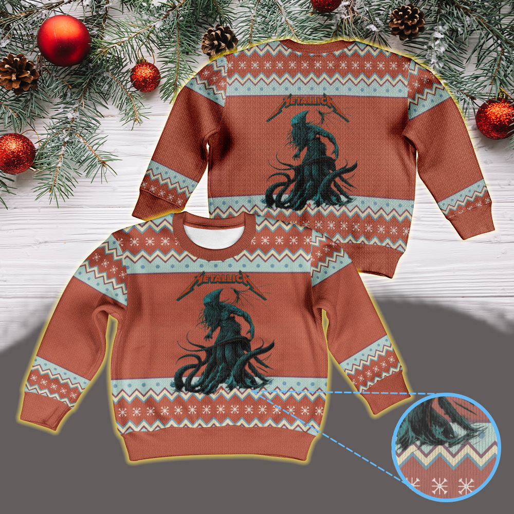 metallica m72 world tour 2025 june 6 2025 tampa florida raymond james stadium sea monster cthulhu artwork vintage ugly christmas sweater