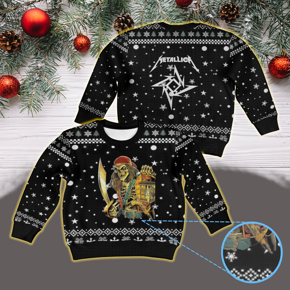 metallica m72 world tour 2025 june 8 2025 tampa florida raymond james stadium pirate skeleton lantern artwork vintage ugly christmas sweater