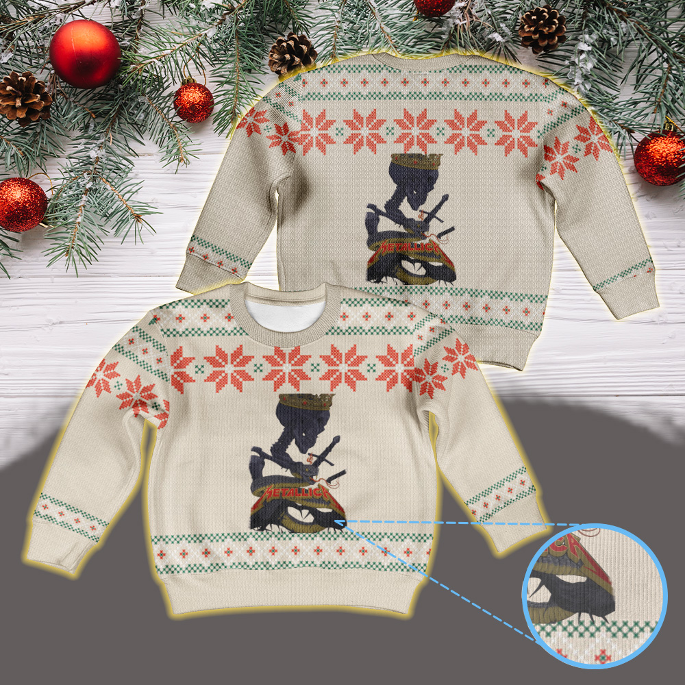 metallica m72 world tour 2025 may 11 2025 columbus ohio historic crew stadium crowned skeleton coiled serpent artwork vintage ugly christmas sweater