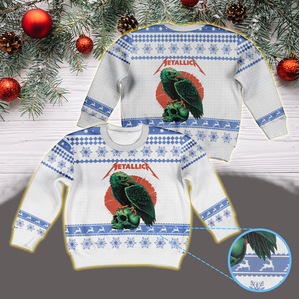 metallica m72 world tour 2025 may 23 2025 philadelphia pennsylvania lincoln financial field eagle skull liberty bell artwork vintage ugly christmas sweater