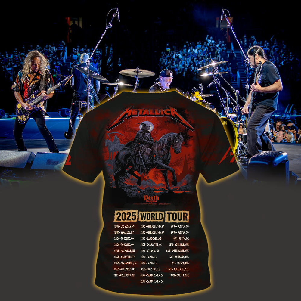 metallica m72 world tour 2025 november 1 2025 perth australia optus stadium death rider all over print shirt 2
